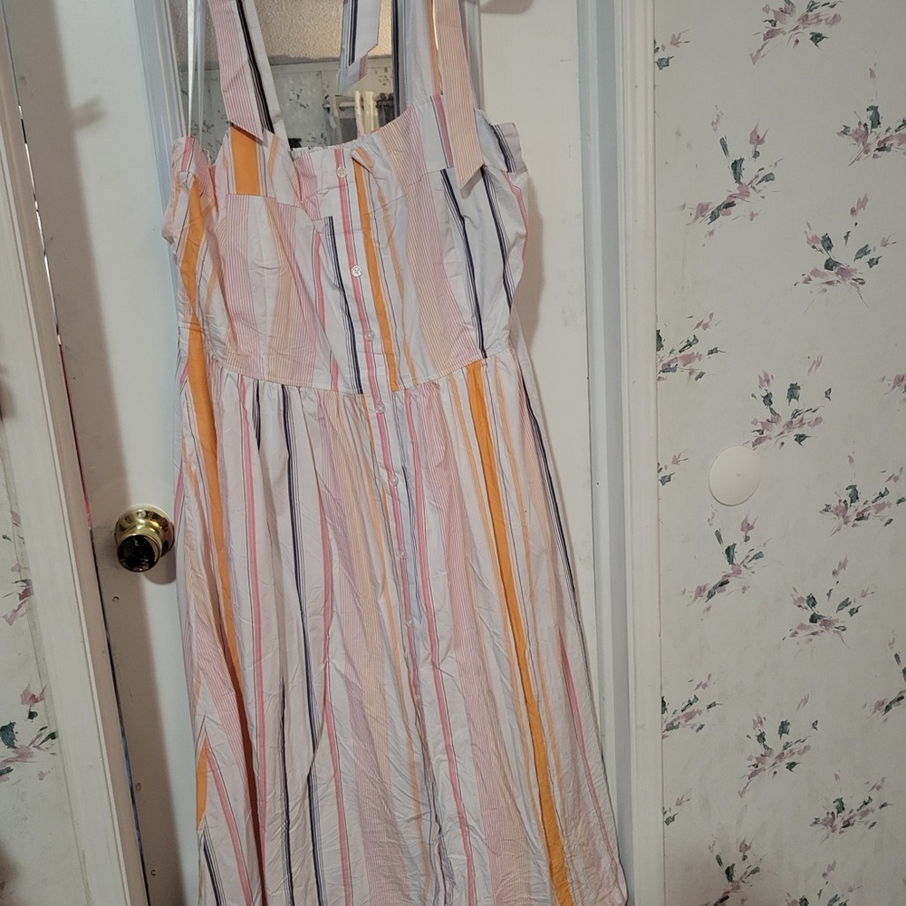 Striped Pastel Maxi Dress
